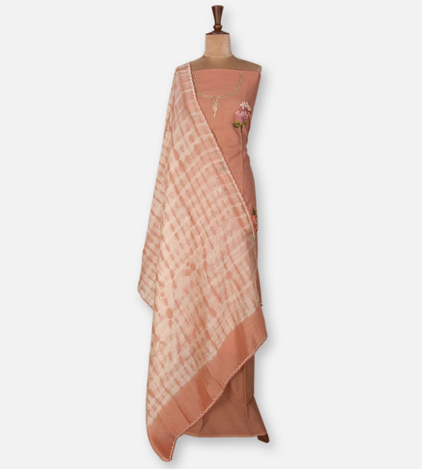 Peach Semi Tussar Salwar