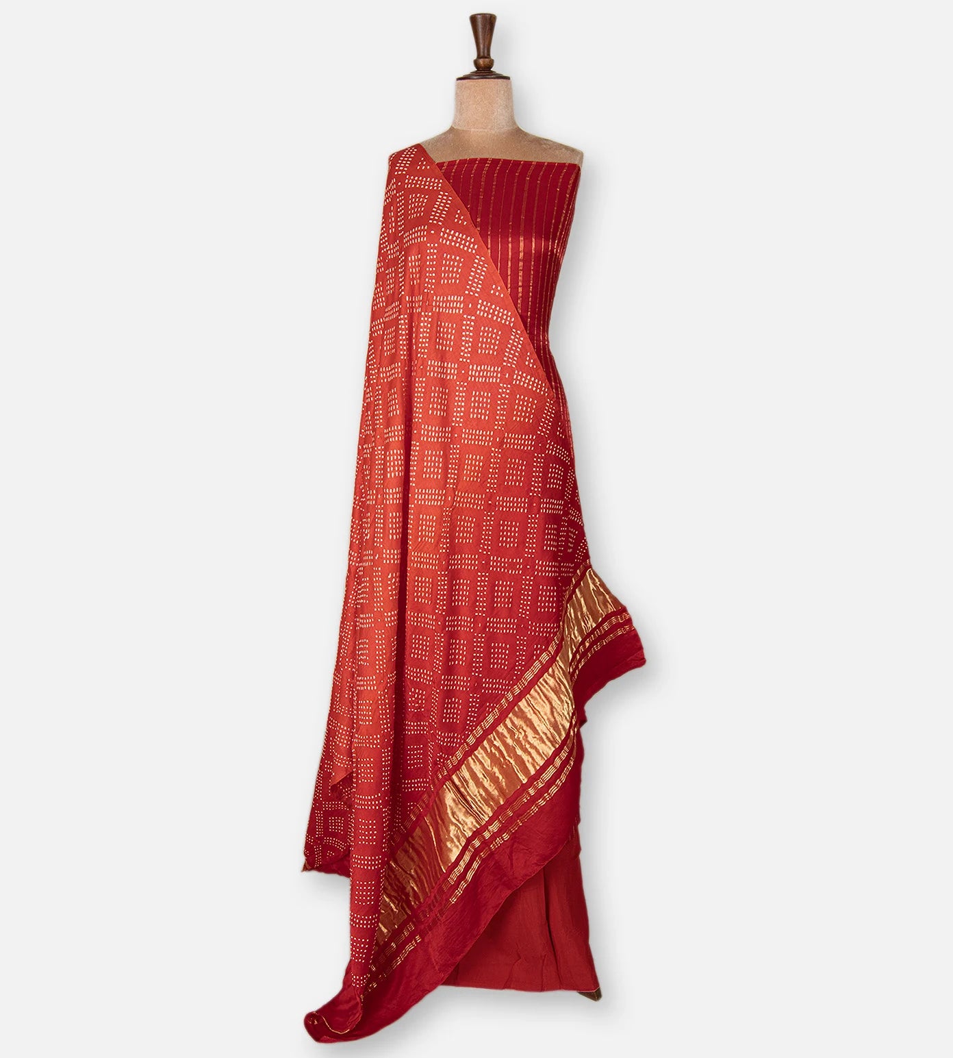 Red Gajji Silk Salwar