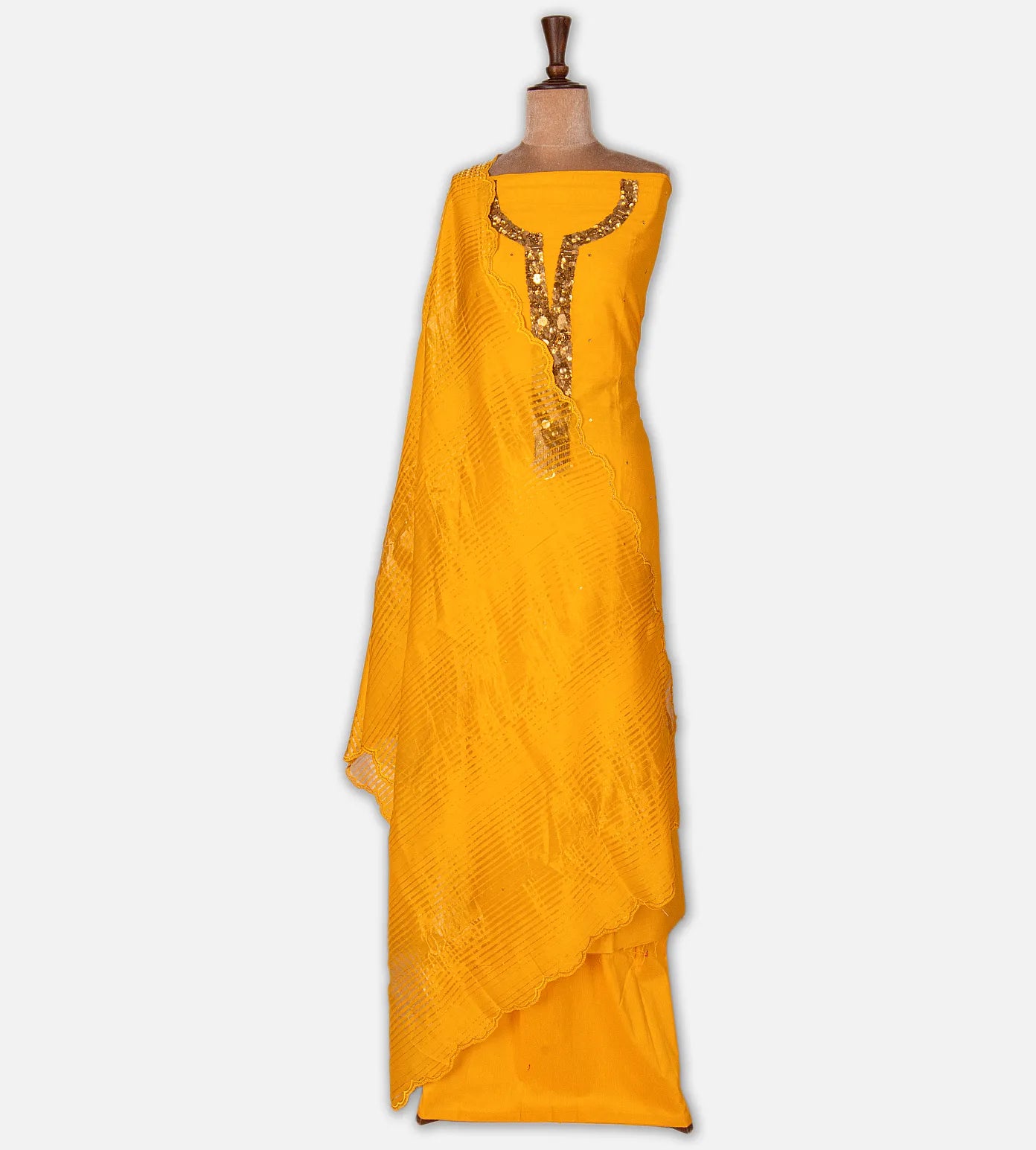 Yellow Mul Cotton Salwar