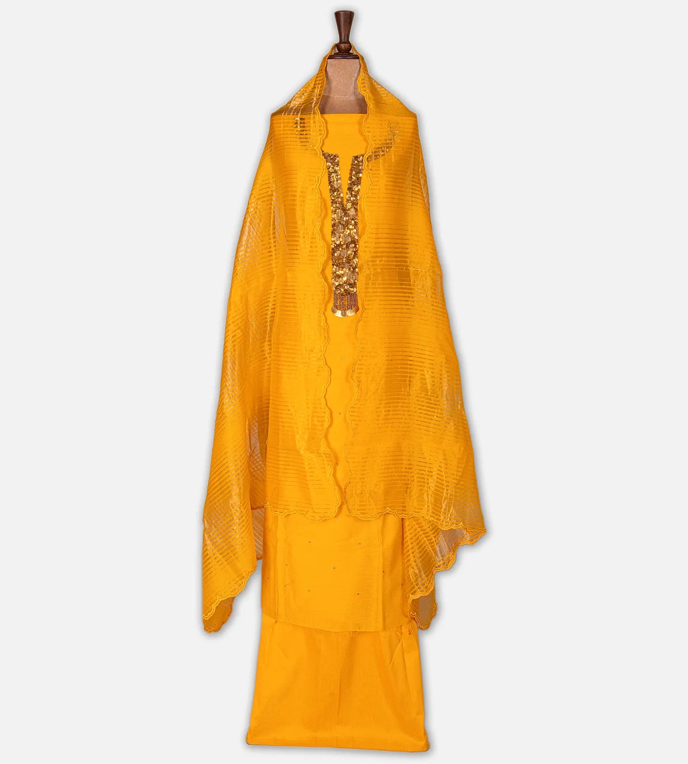 Yellow Mul Cotton Salwar