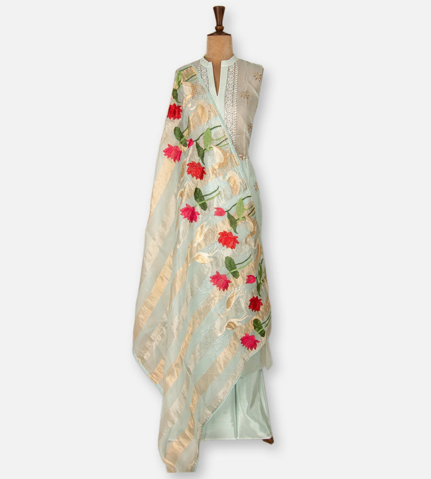 Pastel Blue Organza Salwar