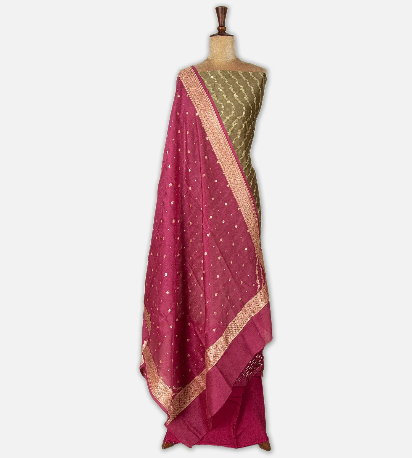 Olive Green Muslin Salwar