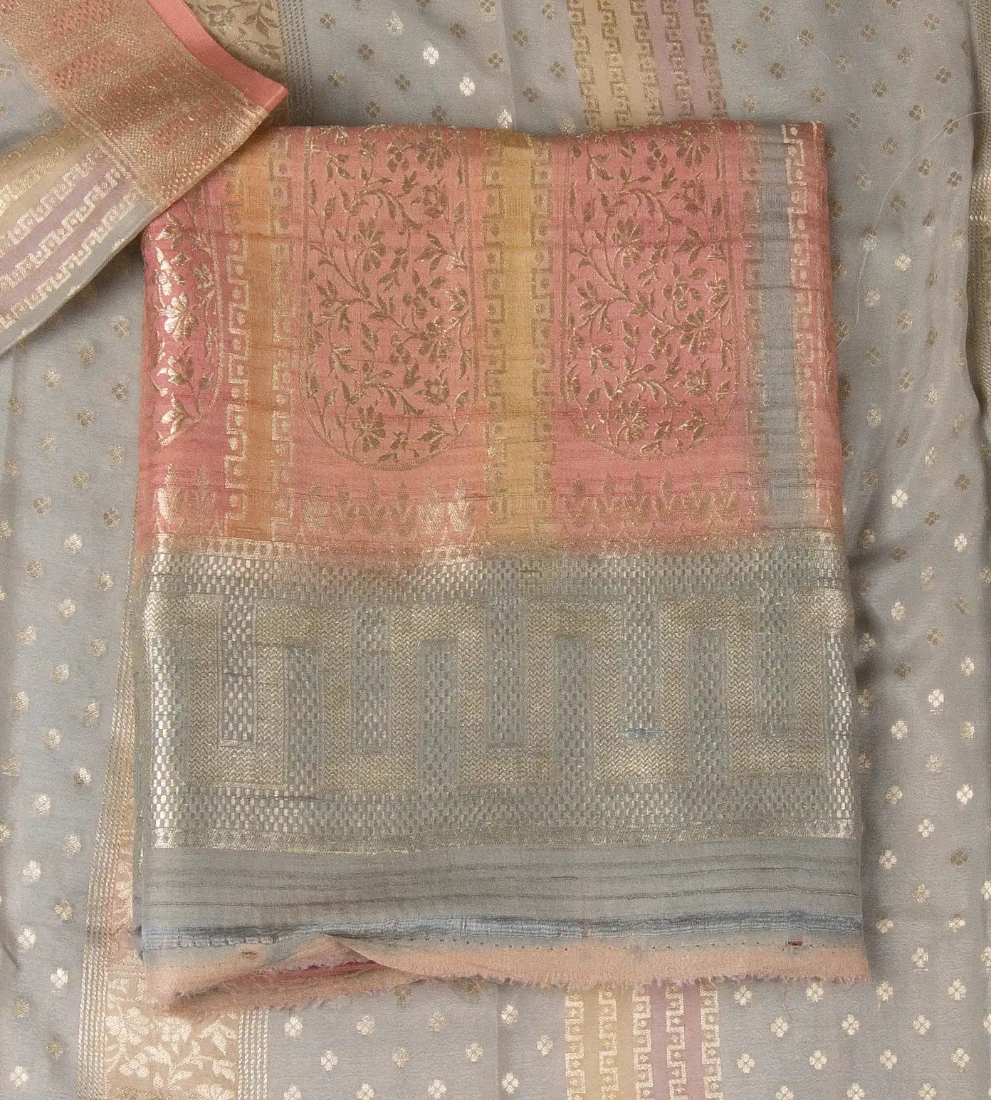 Multicolour Tussar Georgette Salwar