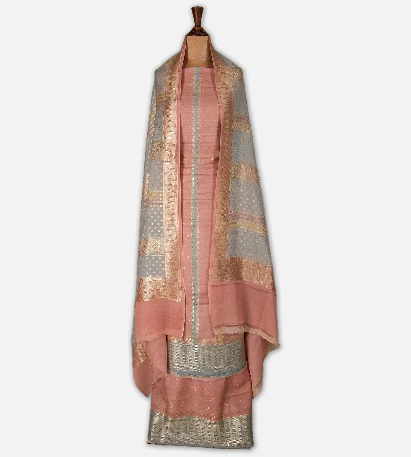 Multicolour Tussar Georgette Salwar