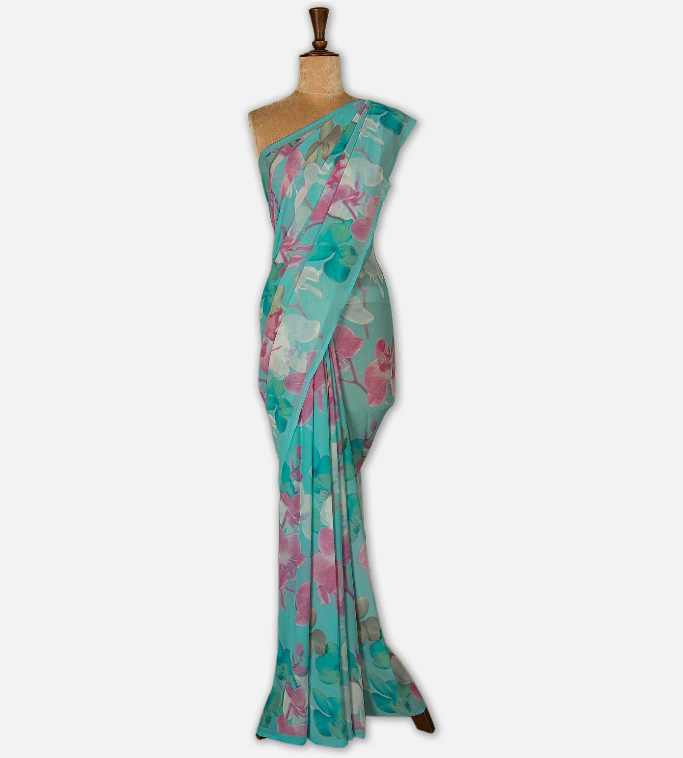 Blue Georgette Saree