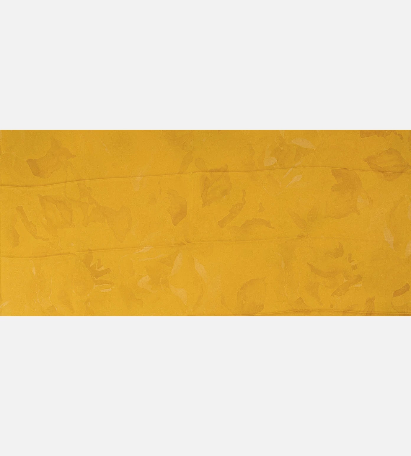 Yellow Satin Crepe Saree