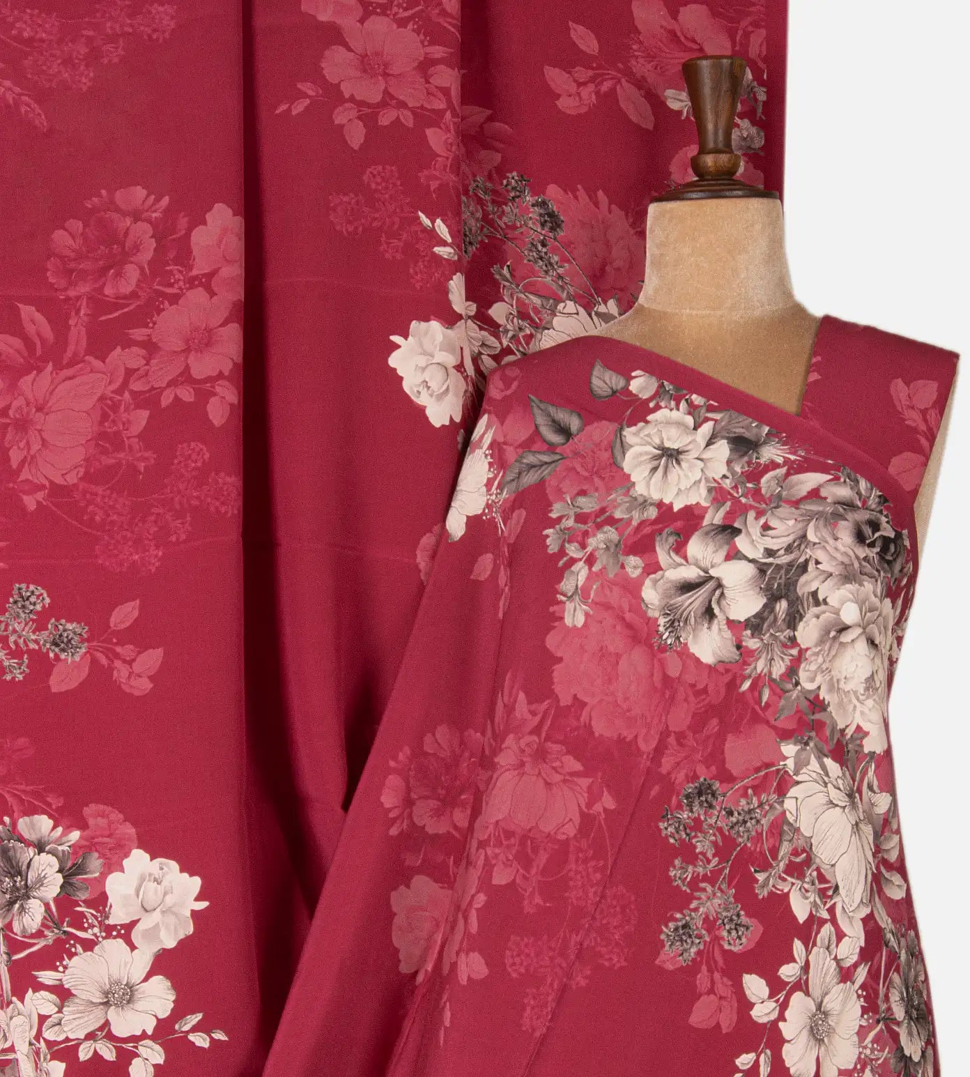 Pink Georgette saree