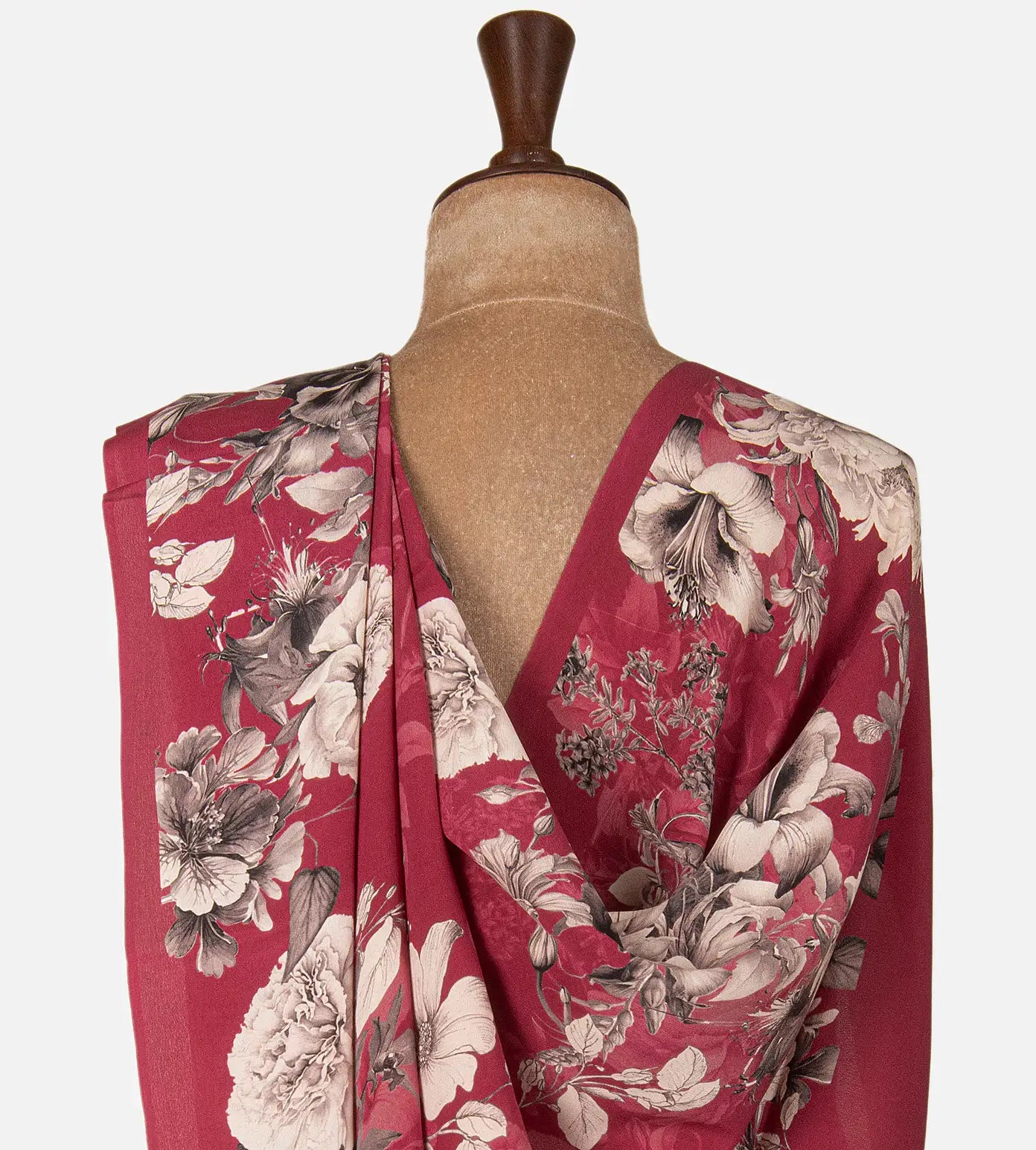 Pink Georgette saree