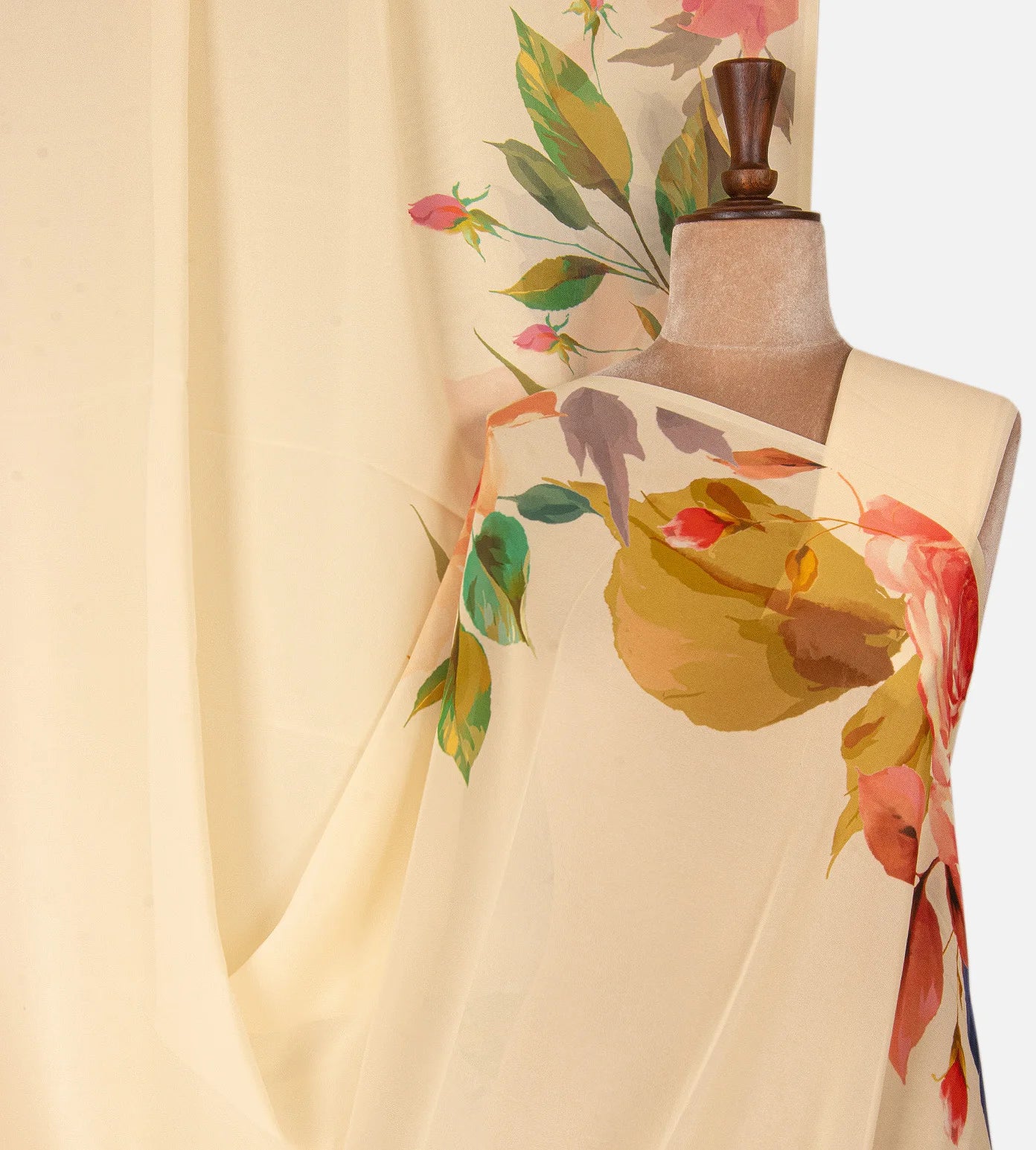 Light Beige Georgette Saree
