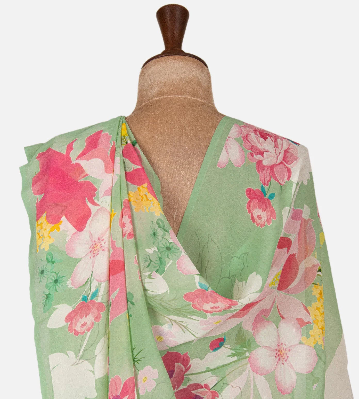 Pastel Green Georgette Saree