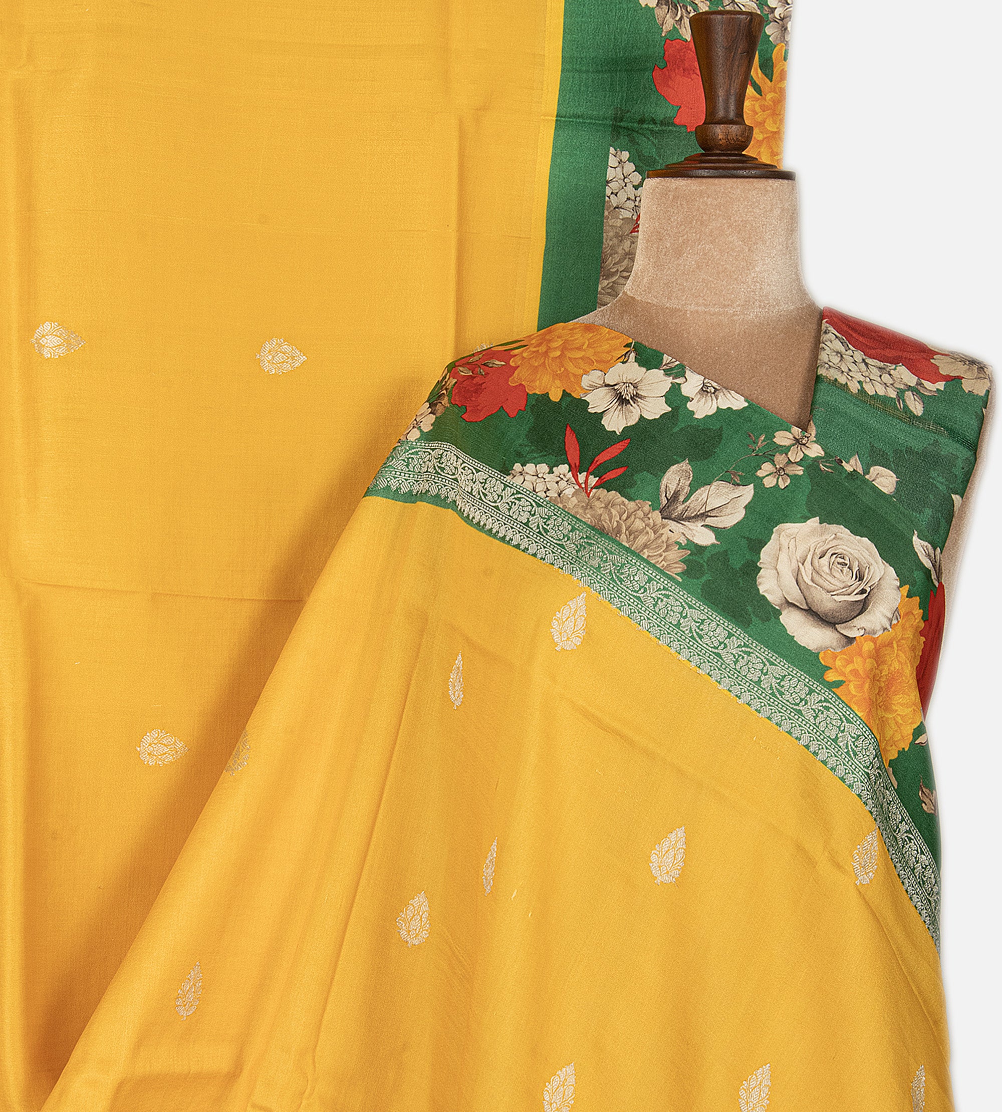 Yellow Kattan Silk Saree