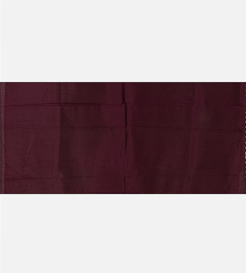 Plum Maroon Organza Saree