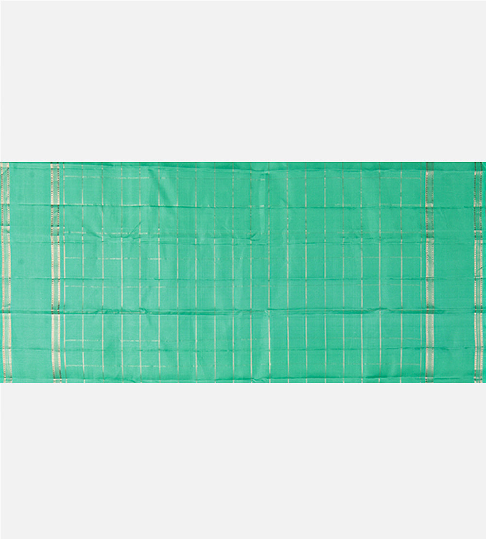 Turquoise Green Kanchipuram Silk Saree