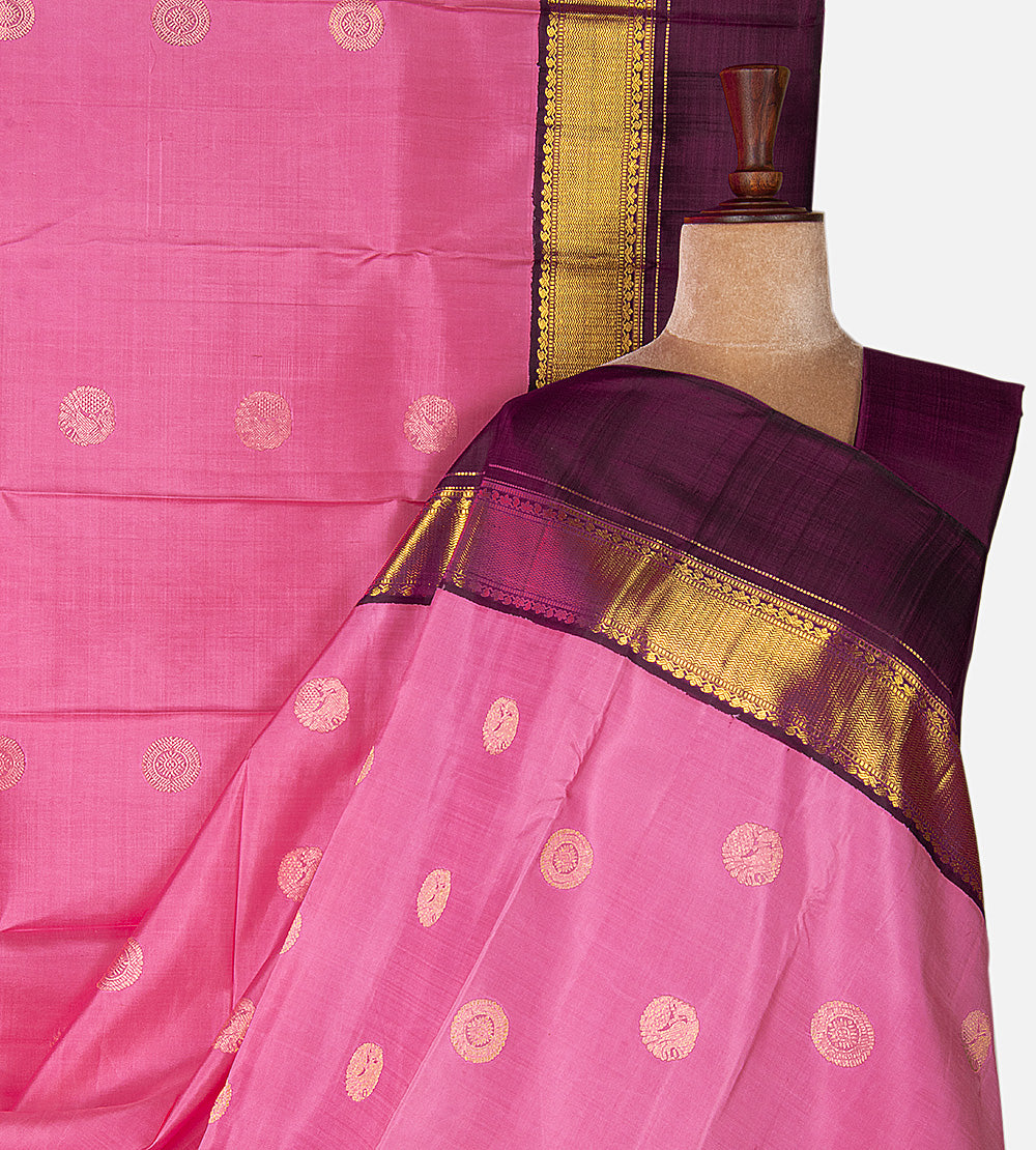 Light Pink Kanchipuram Silk Saree
