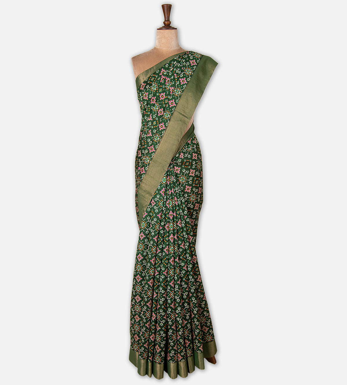 Green Raw Silk Saree