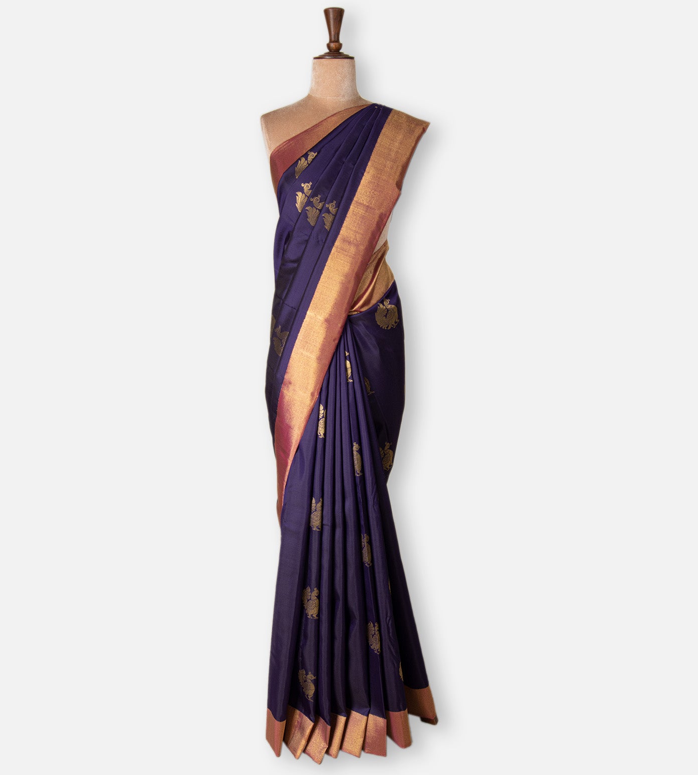 Blue Kanchipuram Silk Saree