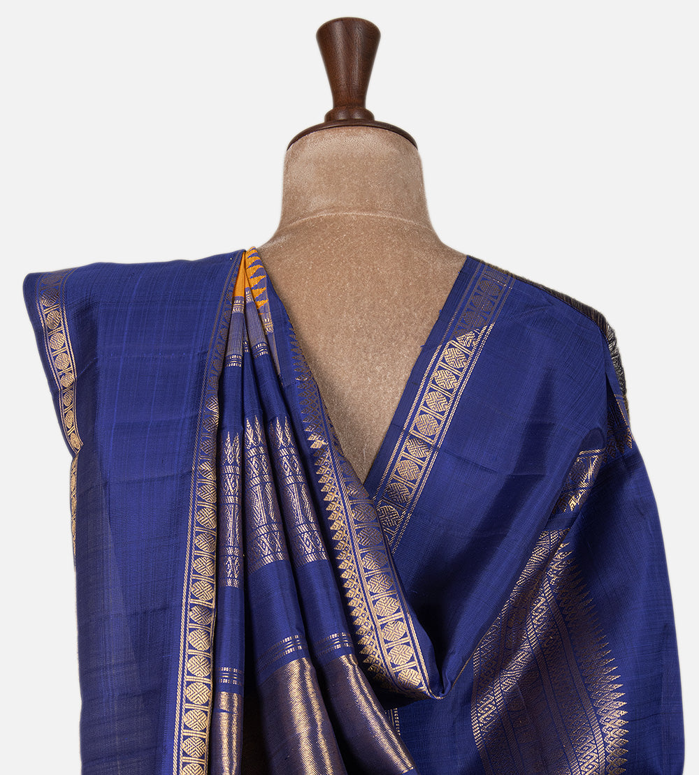 Yellow Kanchipuram Silk Saree