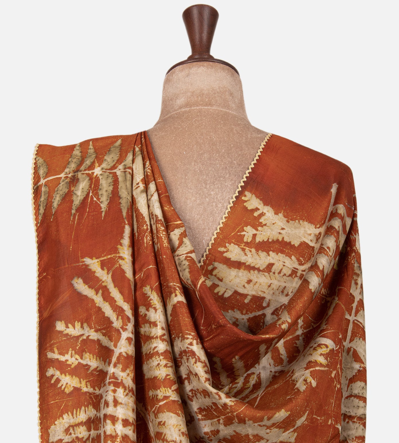 Orange Mulberry Silk Saree