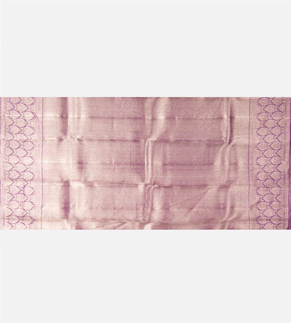 Purple Kora Kanchipuram Silk Saree