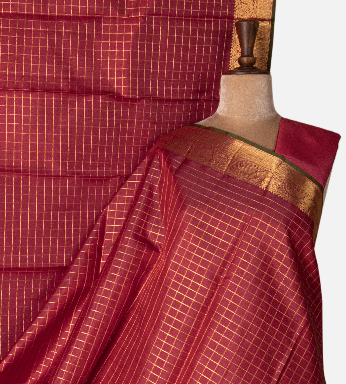 Maroon Kanchipuram Silk Saree