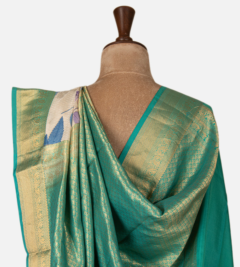 Off-White Soft Silk Saree