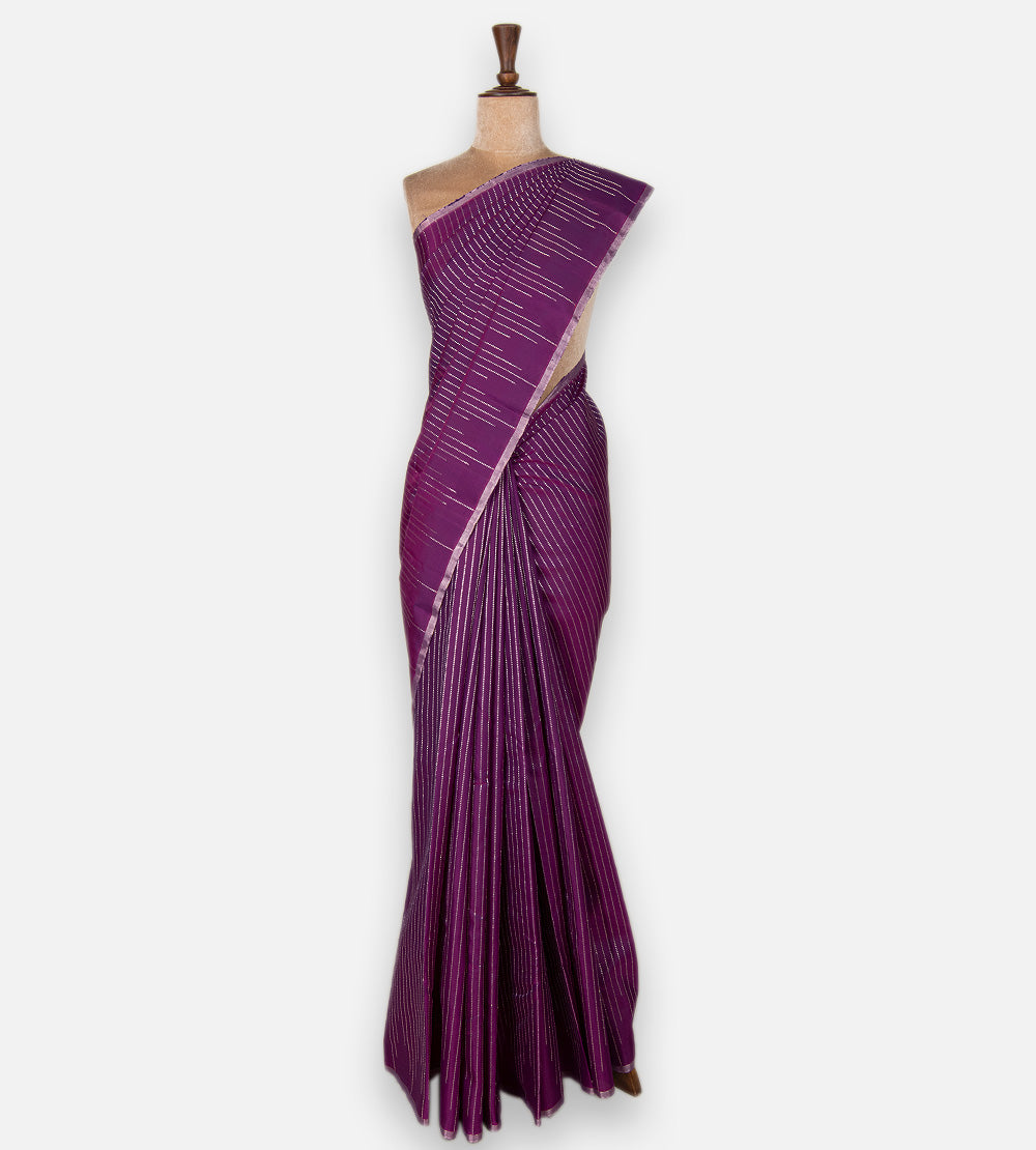 Purple Kanchipuram Silk Saree