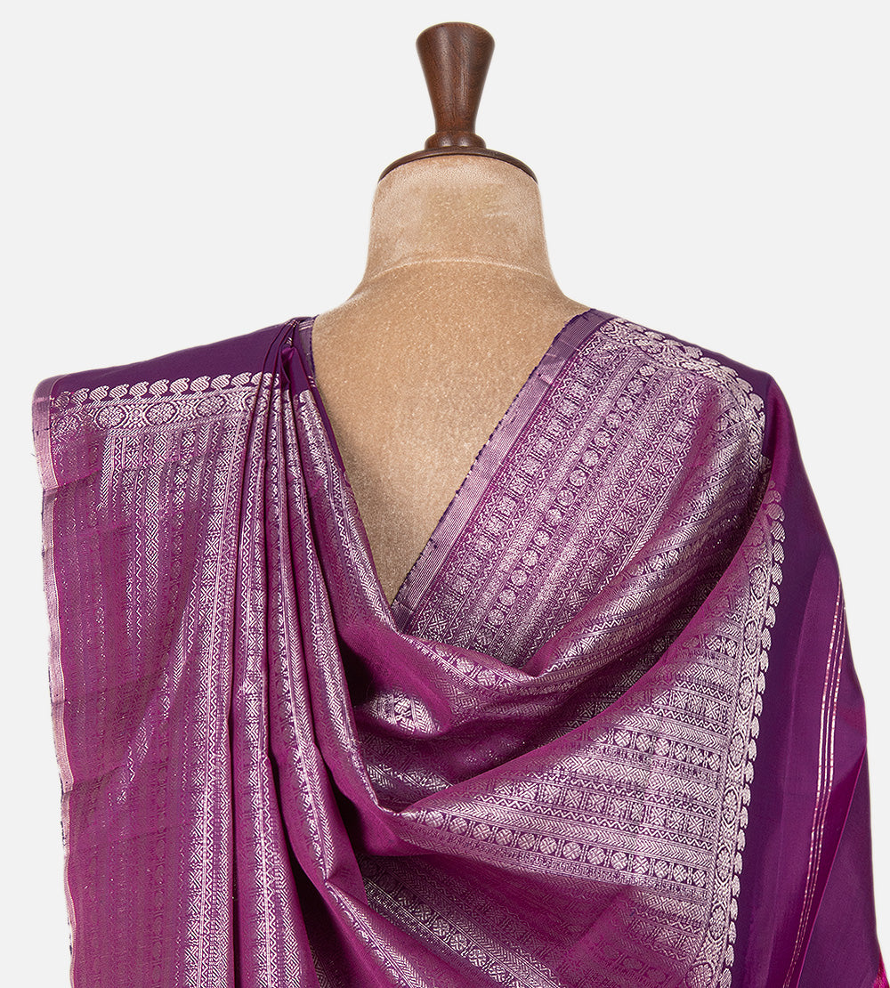 Purple Kanchipuram Silk Saree