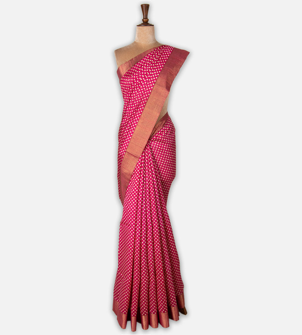 Pink Raw Silk Saree