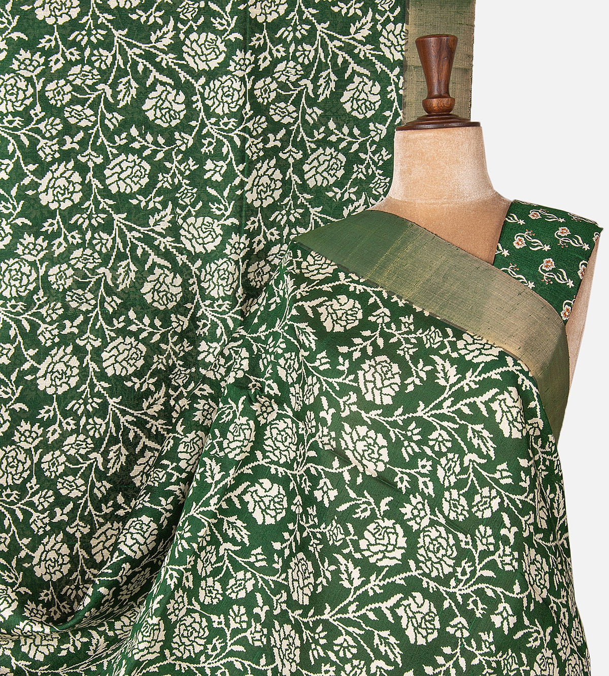 Green Raw Silk Saree