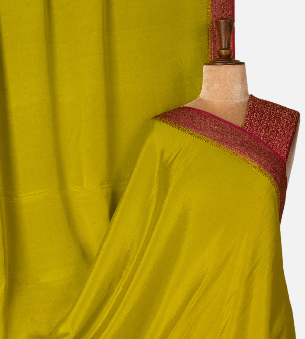 Yellow mysore silk saree
