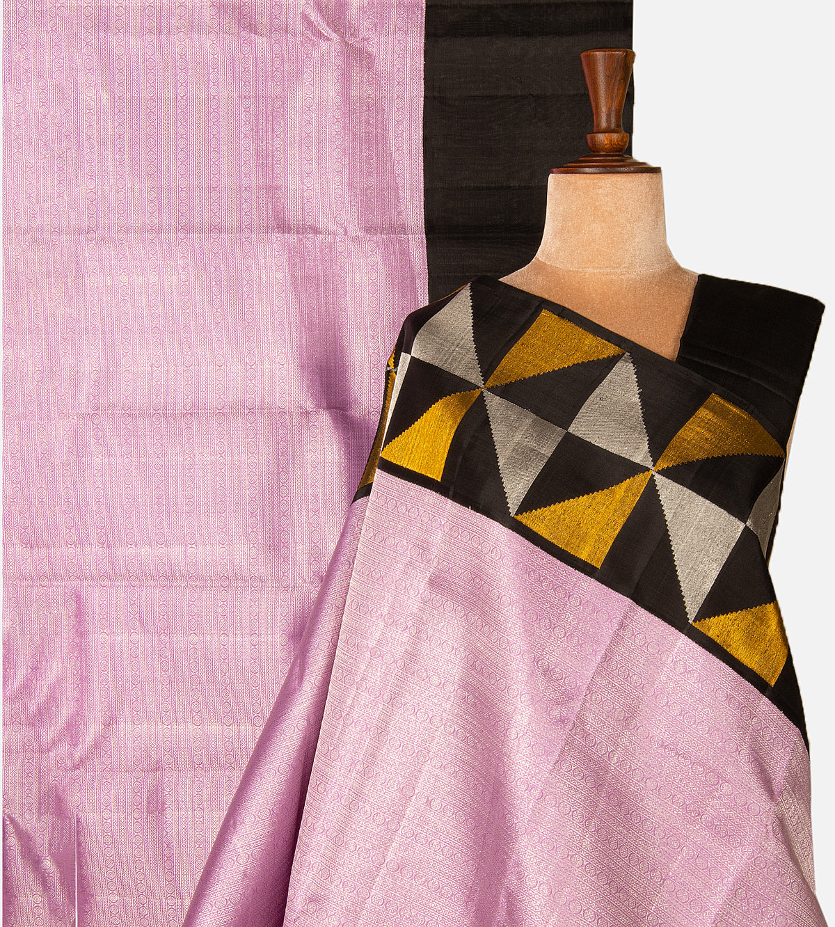 Dusty Pink Kanchipuram Silk Saree