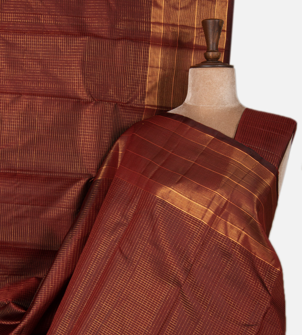 Maroon Kanchipuram Silk Saree
