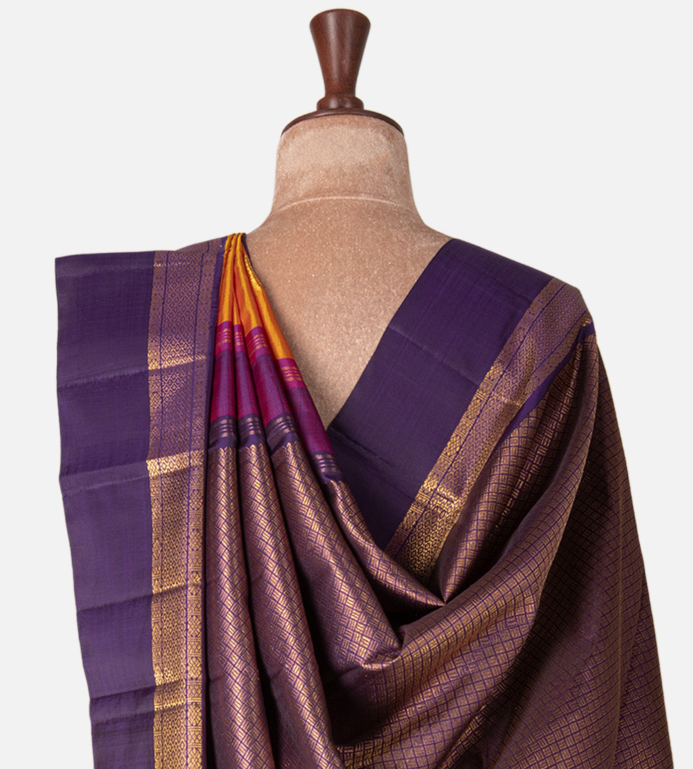Orange Kanchipuram Silk Saree