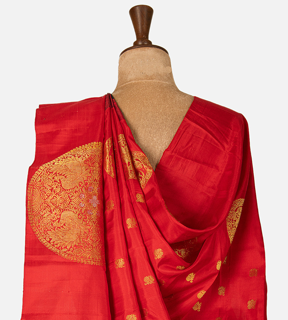Black Gadwal Silk Saree