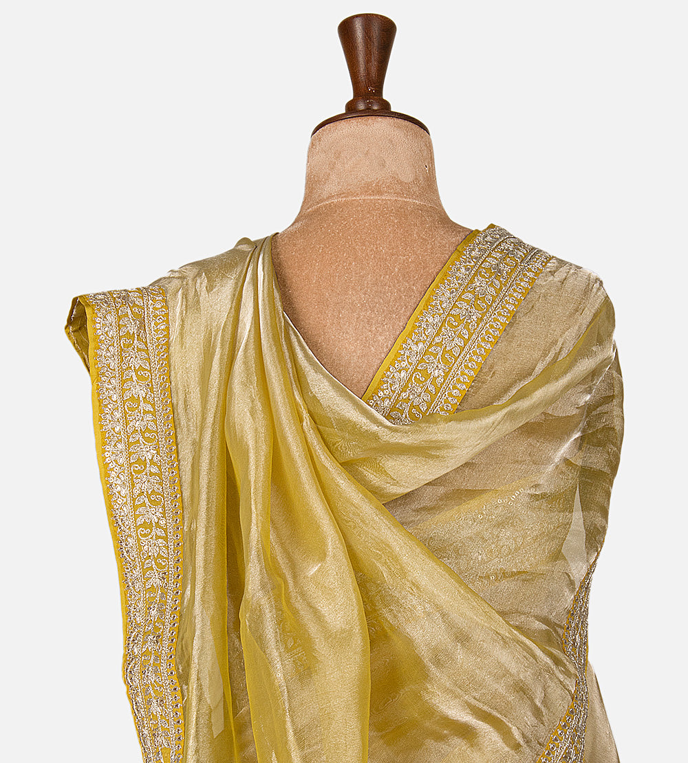 Yellow Organza Saree