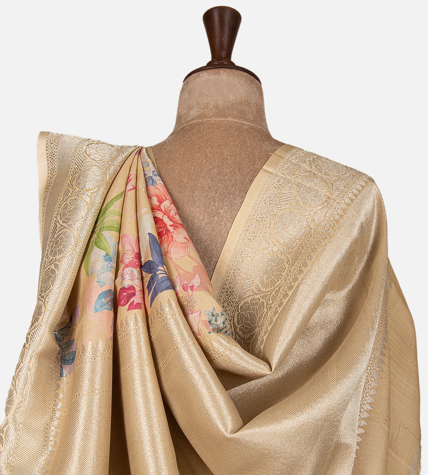 Light Beige Kattan Silk Saree