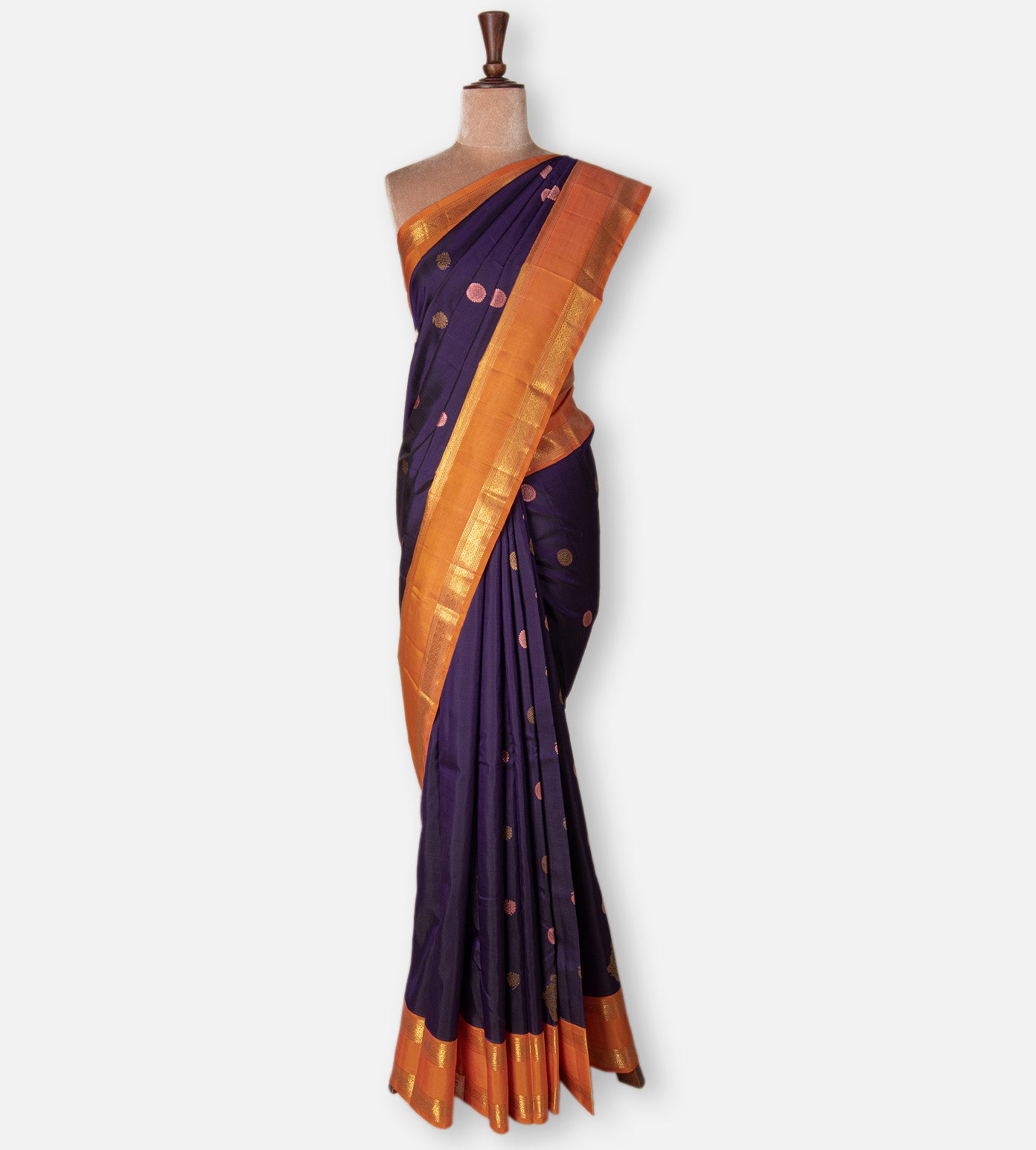 Purple Kanchipuram Silk Saree