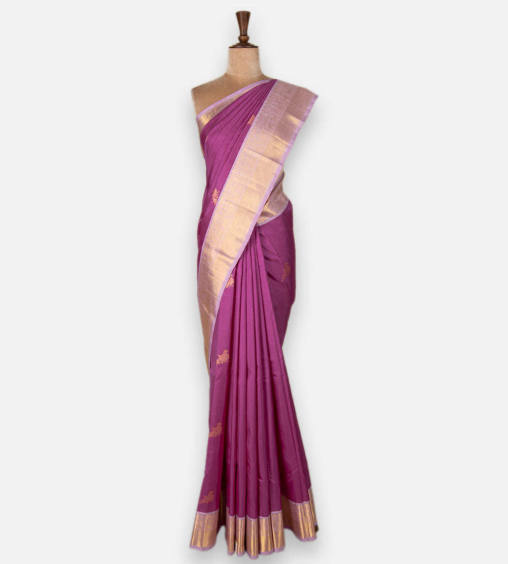 Pink Kanchipuram Silk Saree