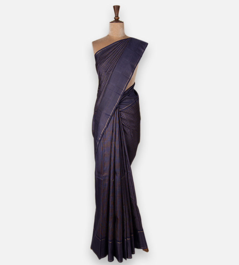 Blue Kanchipuram Silk Saree