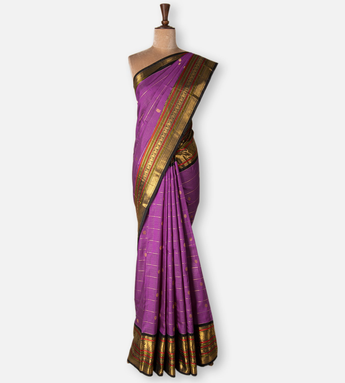 Purple Kanchipuram Silk Saree