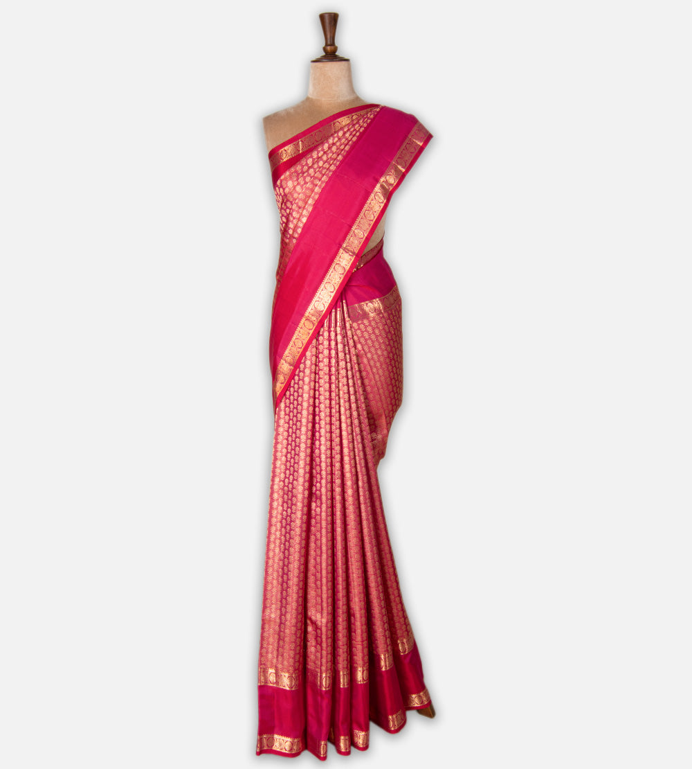 Pink Kanchipuram Silk Saree