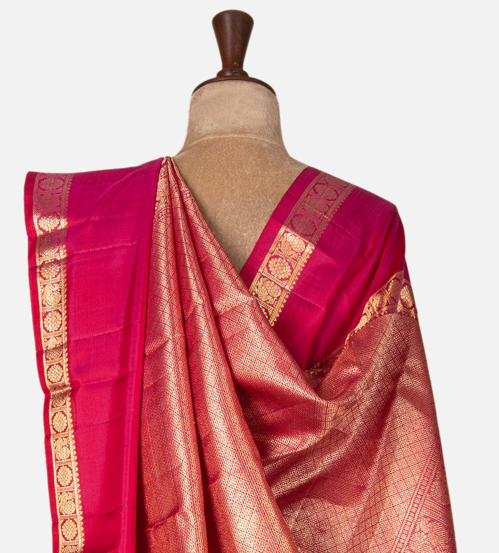 Pink Kanchipuram Silk Saree