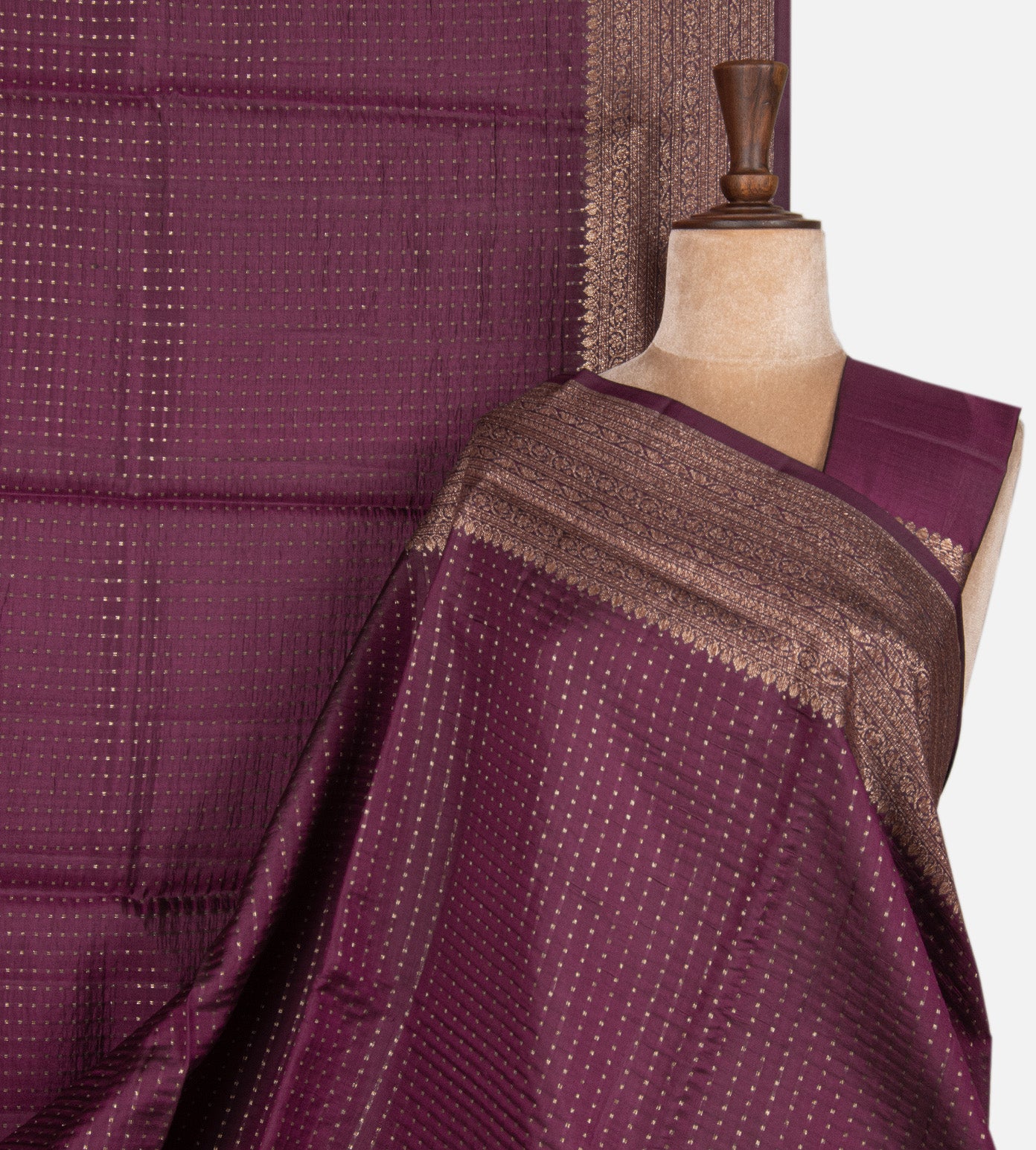 Aubergine Purple Chaniya Silk Saree