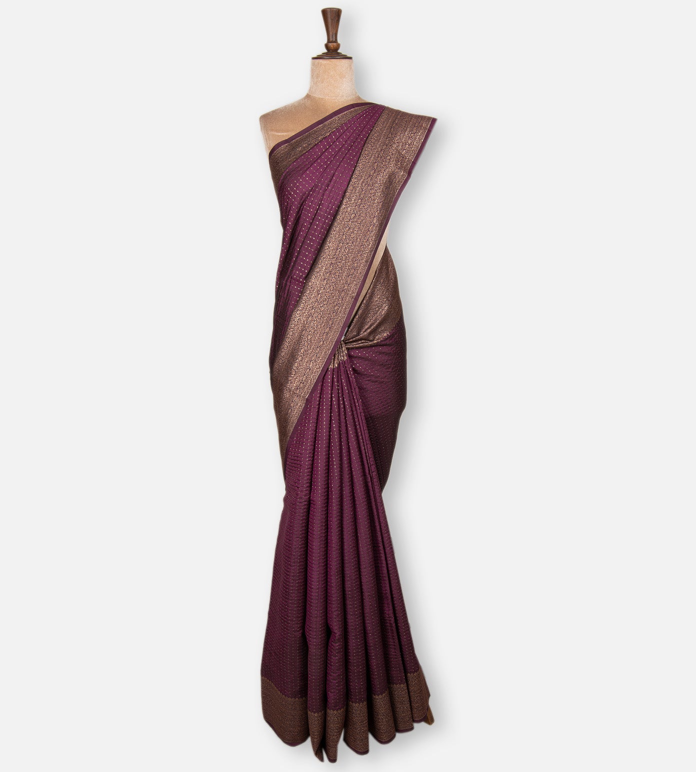 Aubergine Purple Chaniya Silk Saree