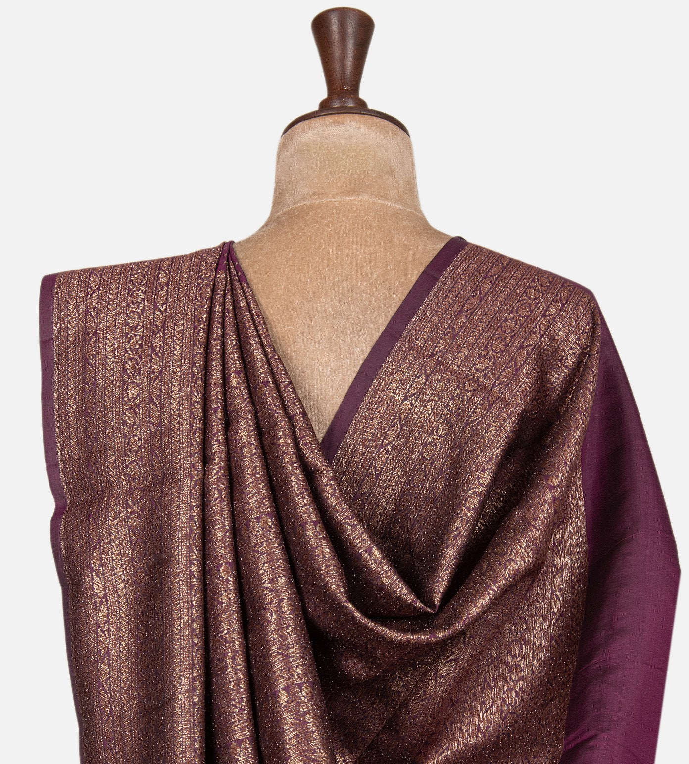 Aubergine Purple Chaniya Silk Saree