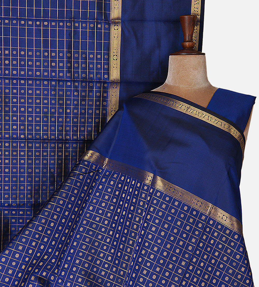 Blue Kanchipuram Silk Saree