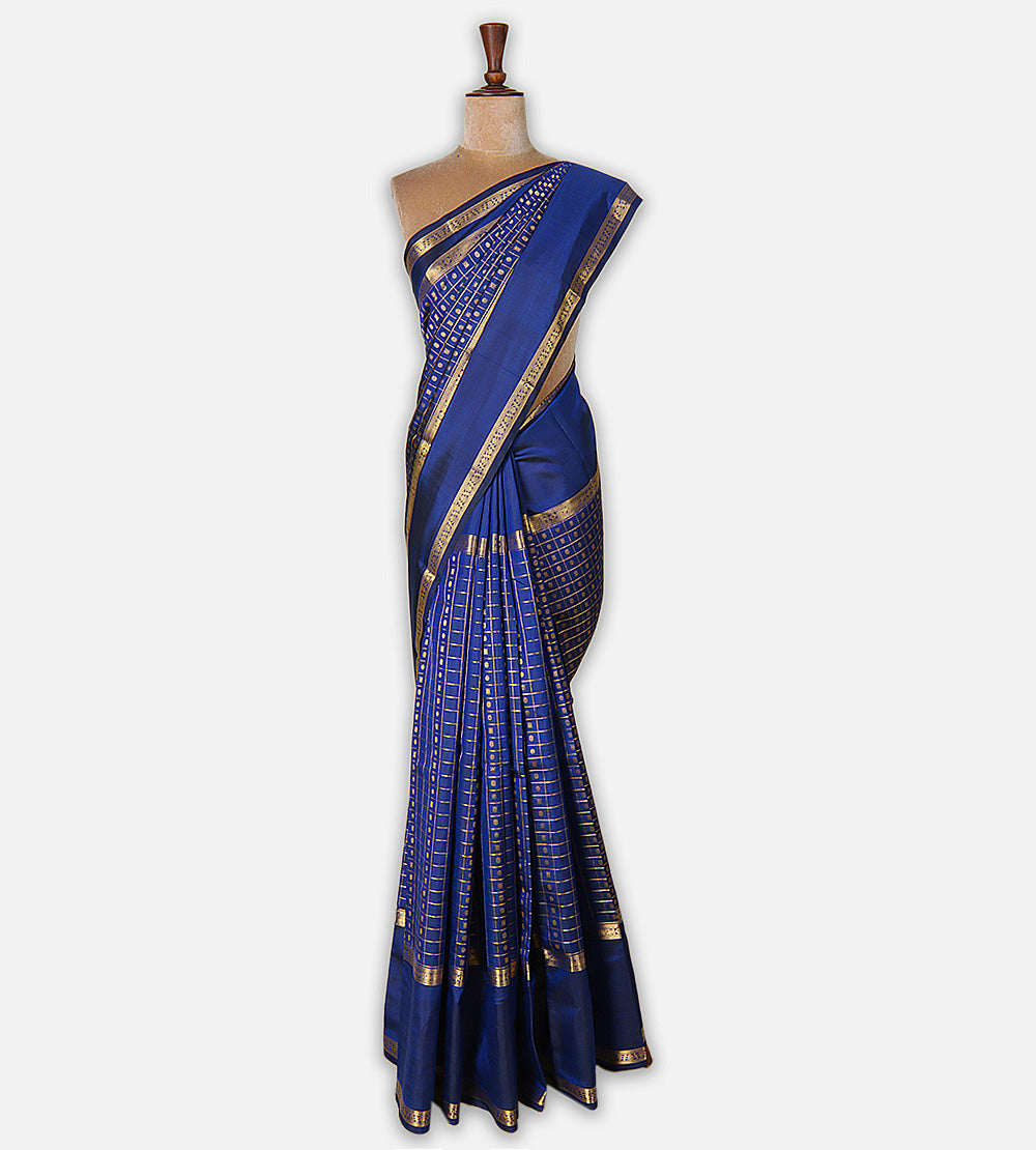 Blue Kanchipuram Silk Saree
