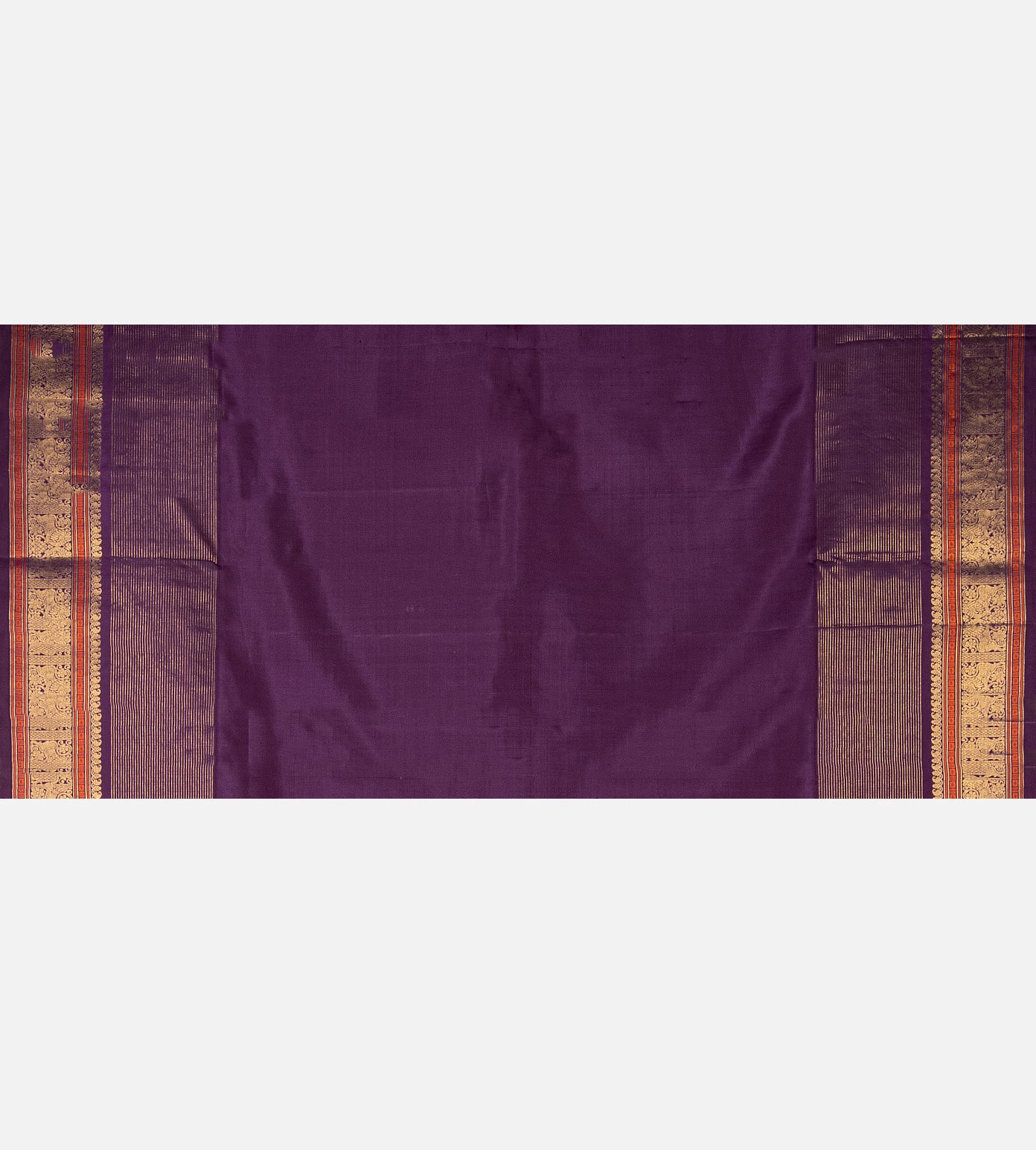 Light Peach Kanchipuram Silk Saree