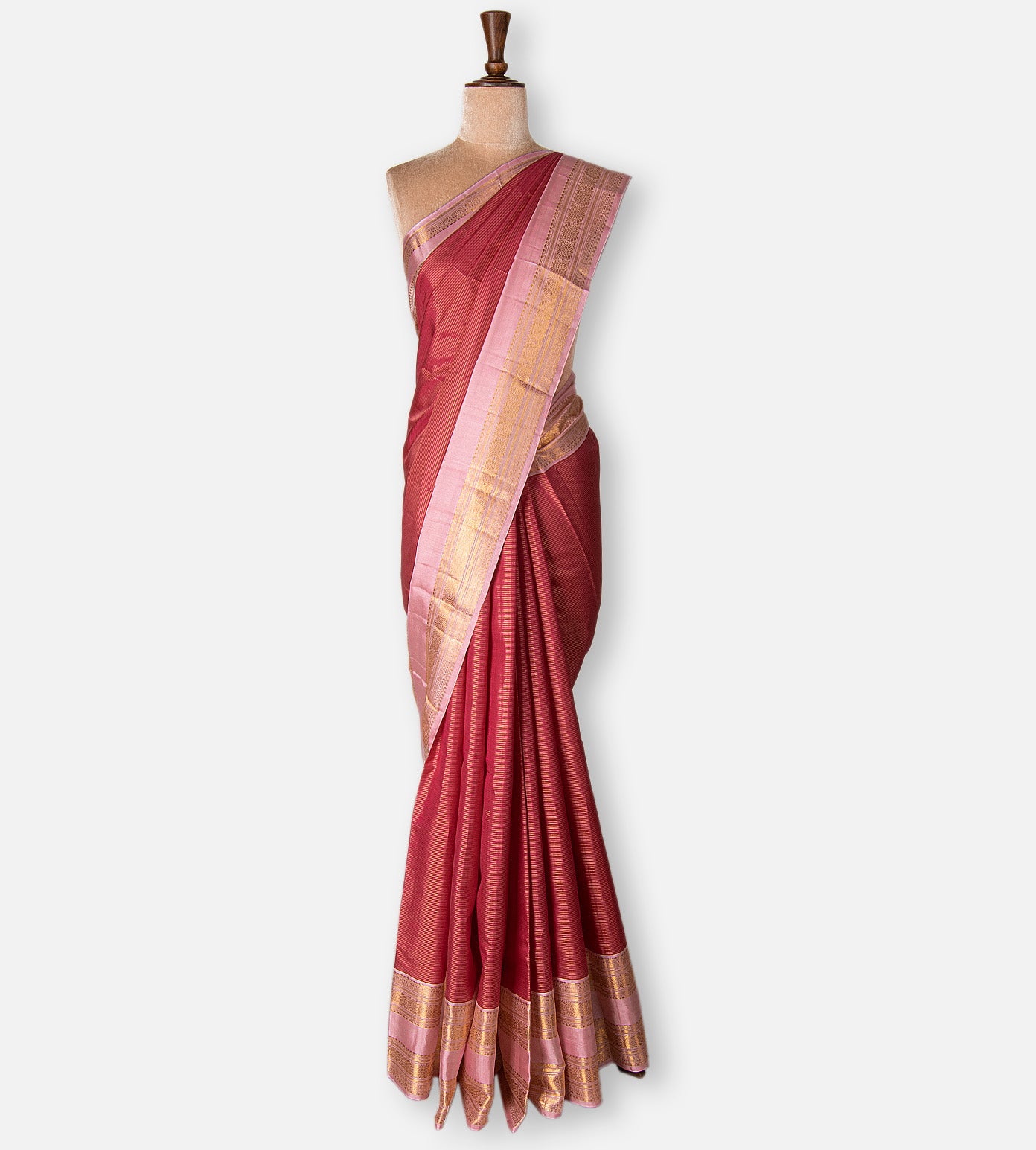 Pink Kanchipuram Silk Saree