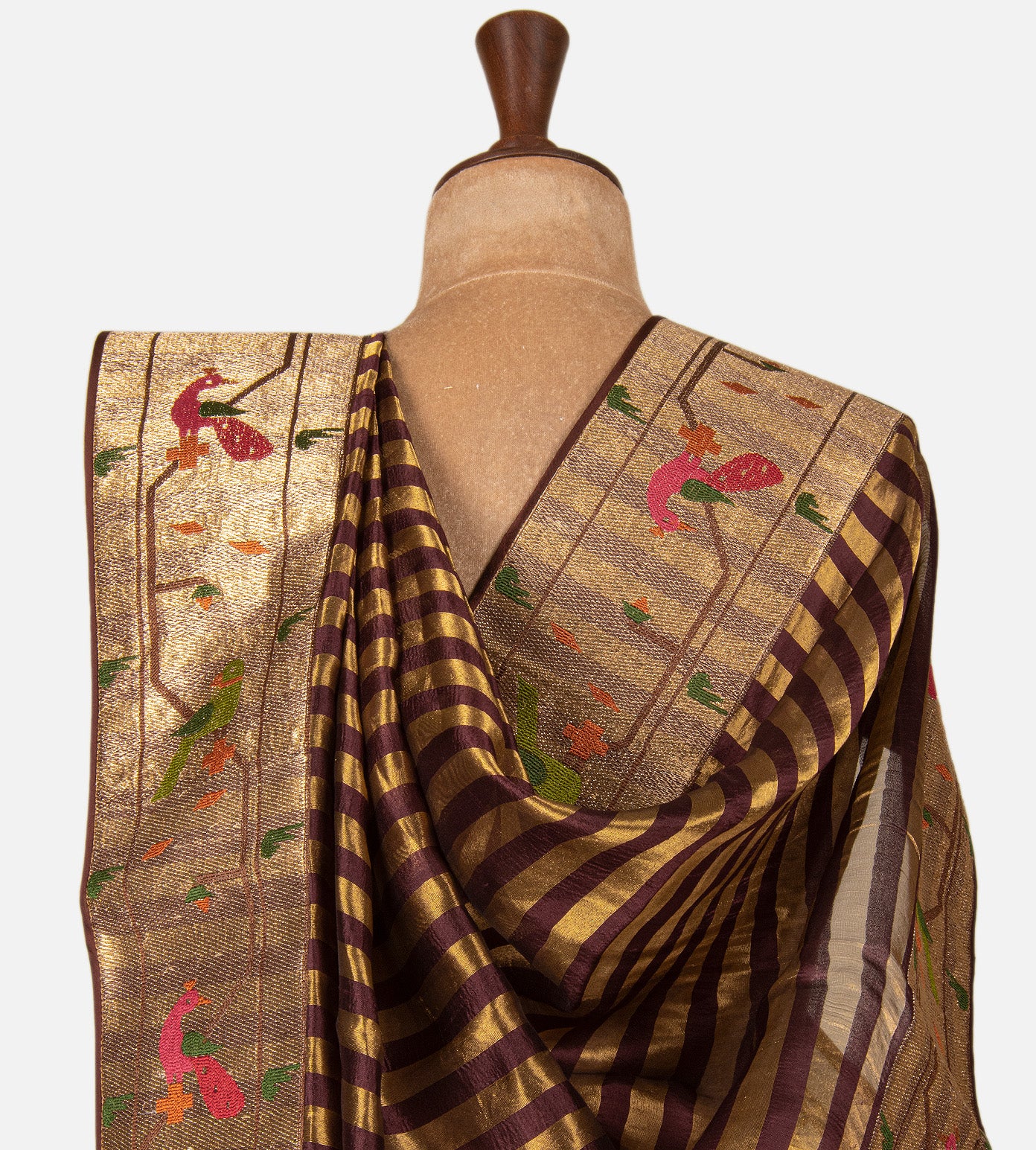Deep Maroon Organza Saree